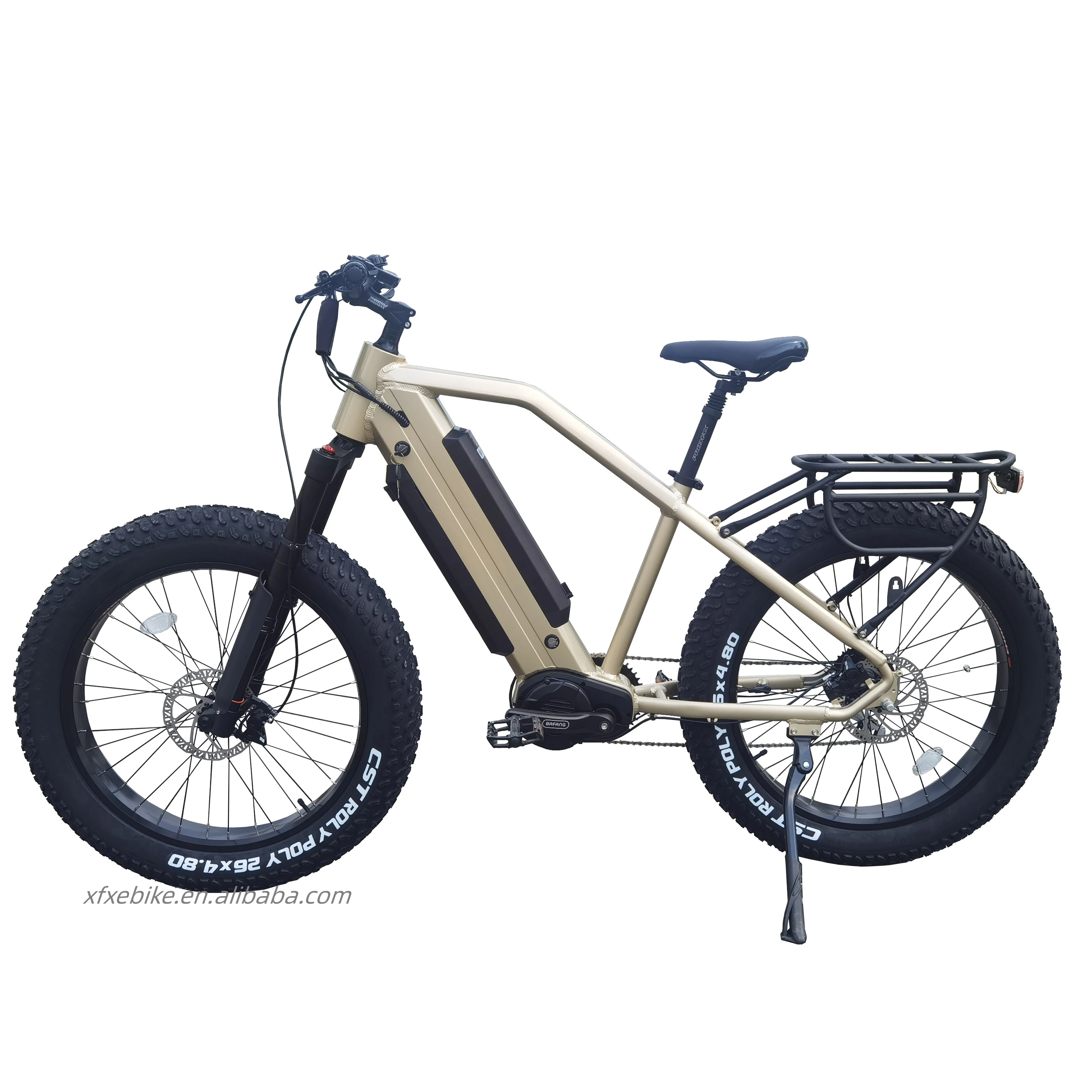 Mountain 26Inch'*4.8 CST Tires Dual 17.4Ah Hidden Battery 48V 1000W Bafang Mid Dive Motor Fat Tire Electric Bike