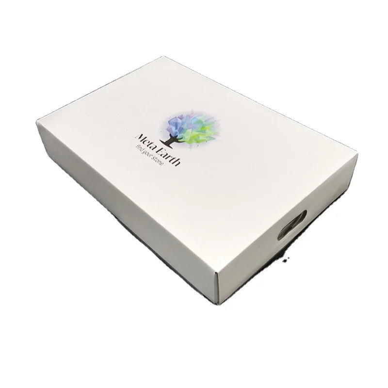 Custom printing corrugated paper box packaging crystal stone white cardboard gift box with divider for chocolate food packaging