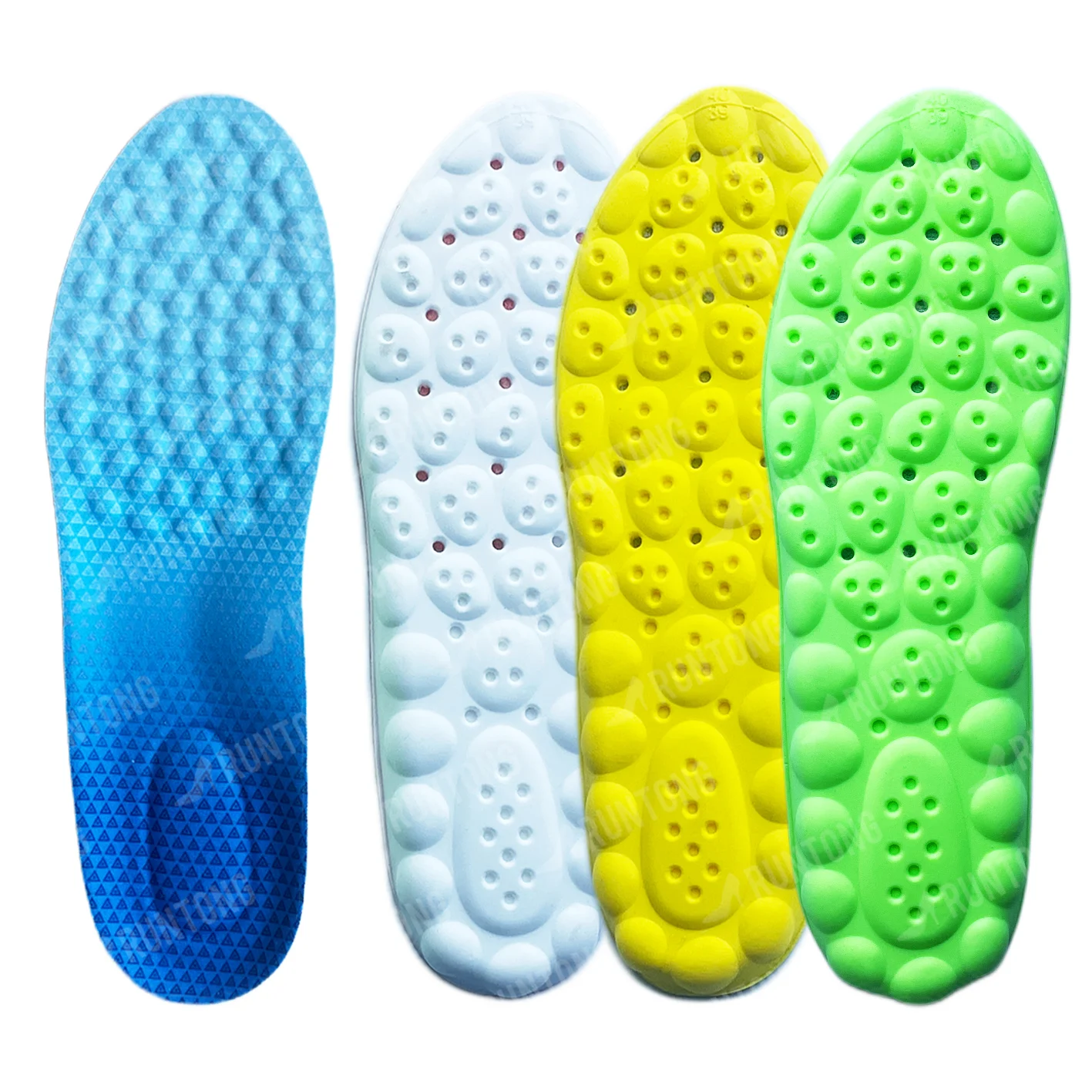 4D cloud Technology PU Memory Foam Shoe Insert Soft Shock Absorption Comfort Running Sports Insoles