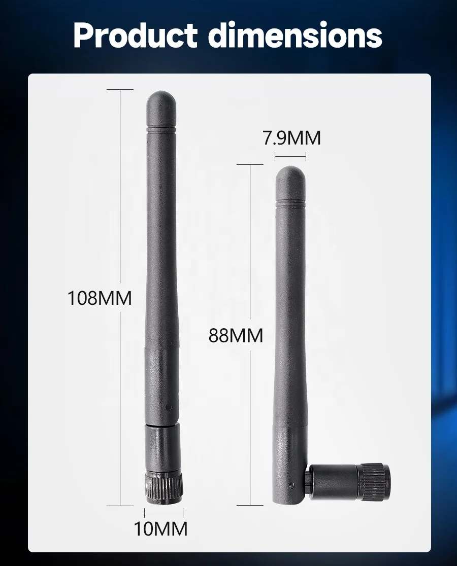 External Foldable Omnidirectional 2dBi  LTE Rubber 4G Telecom Cell Antenna