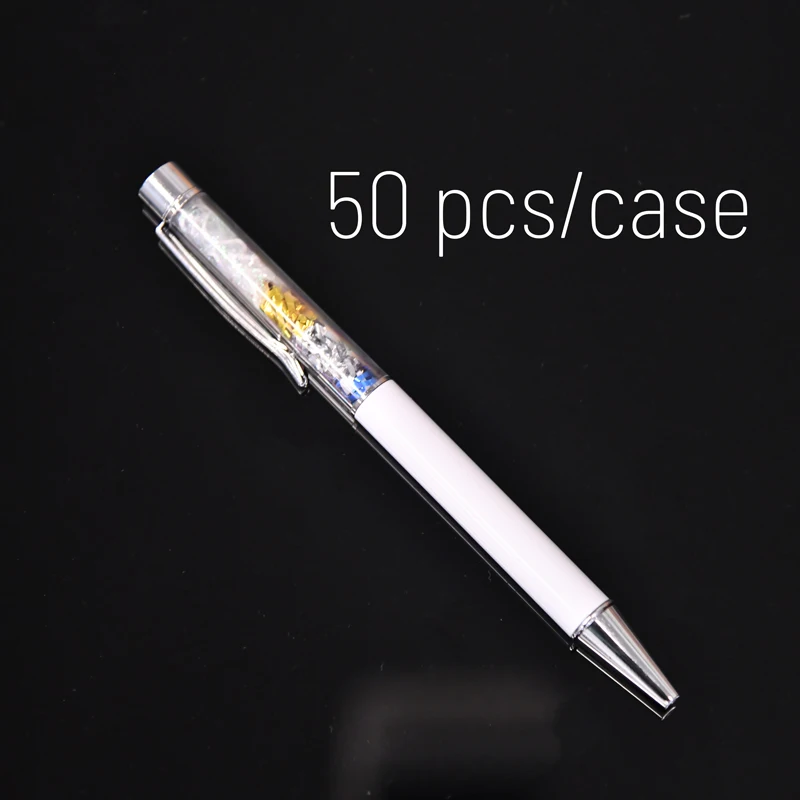 Ready to ship Wholesale Promotional White Ballpoint snow globe sublimation Pen Custom Logo Pens For Sublimation printing