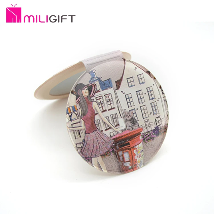 Hand Packet Woman Mirror Different Square Makeup Mirror Custom Cosmetic Hand Pocket Mirror