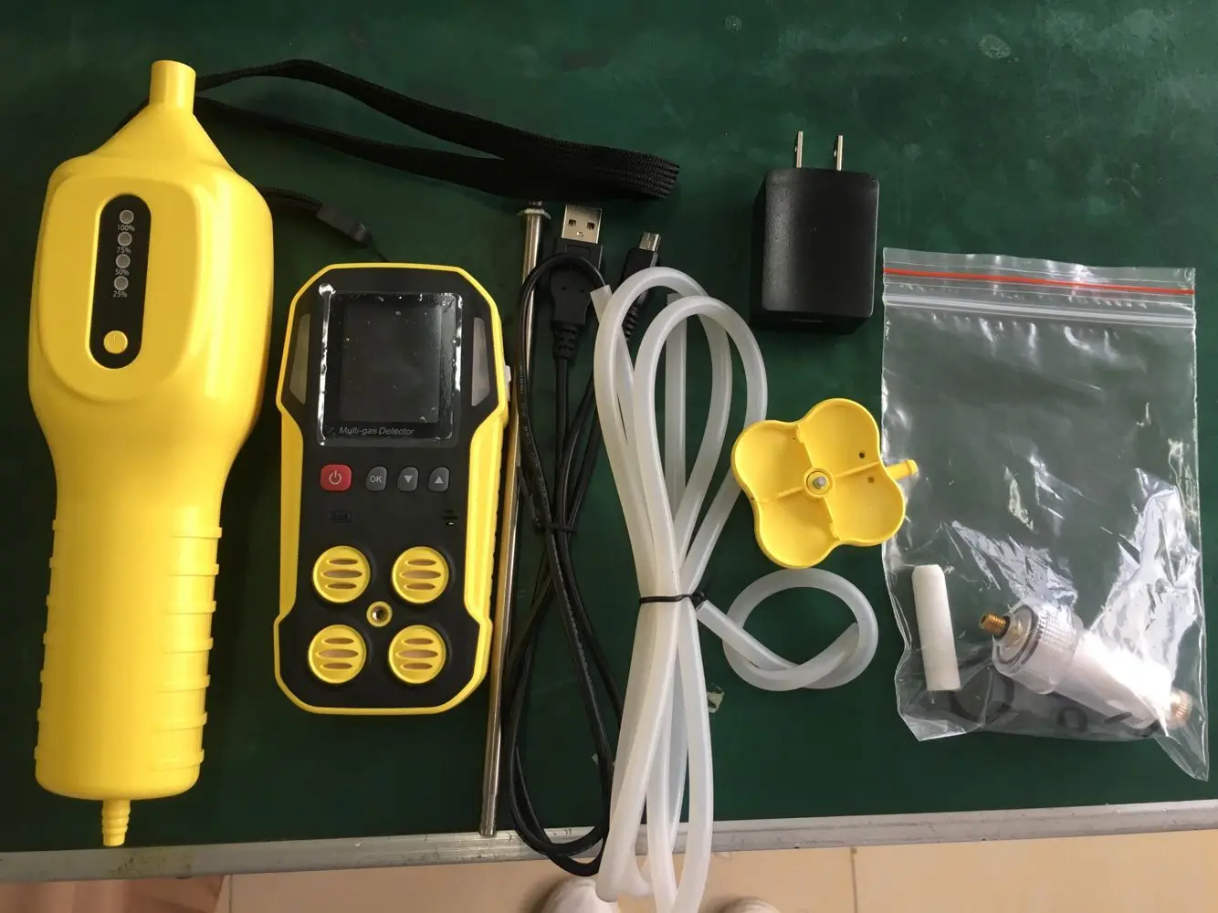 
Handheld multi bio gas analyzer landfill gas monitor for CH4 CO2 H2S O2 with external air pump 