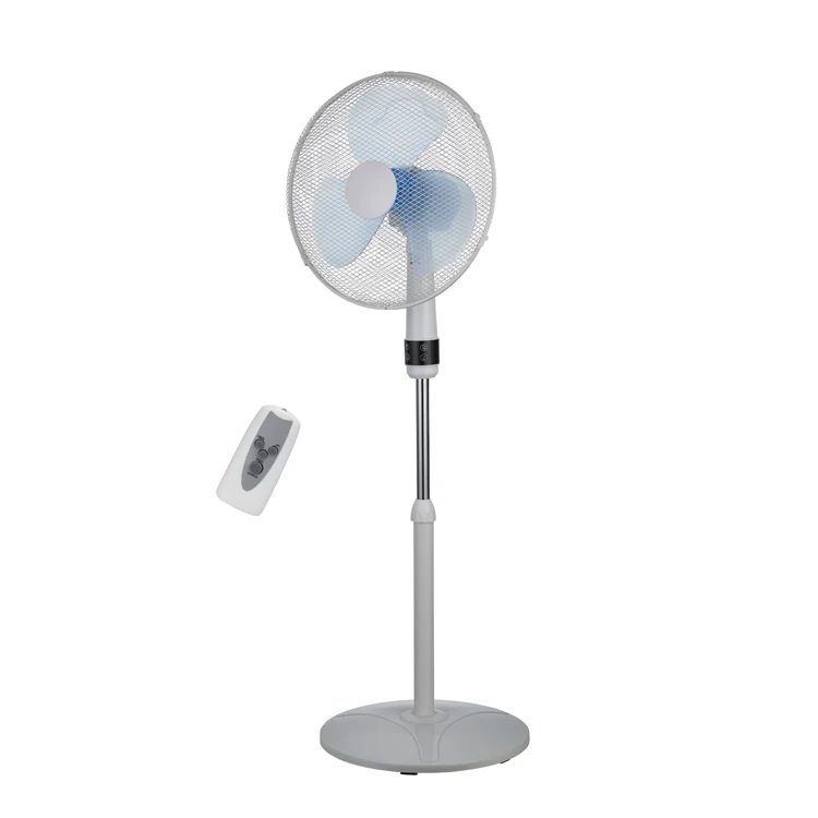 Silent copper motor home plastic smart touch timer 16 inch electric stand pedestal fan with remote control
