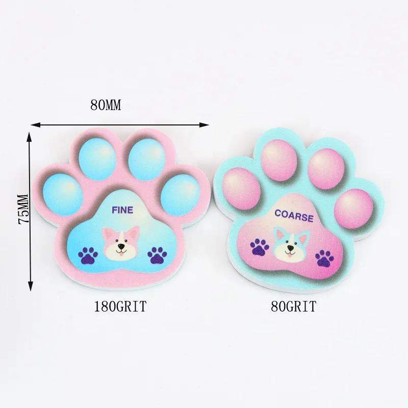 Ziri Factory Wholesale Pets Nail Tools Custom Limes Colorful Printing Emery Board Disposable Dog Cat Nail File 80/180