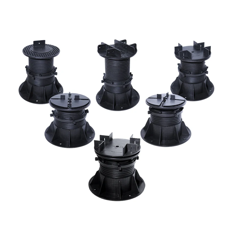Low Price Heat-resistant Professional Standard Deck Support Black Plastic Adjustable Pedestal