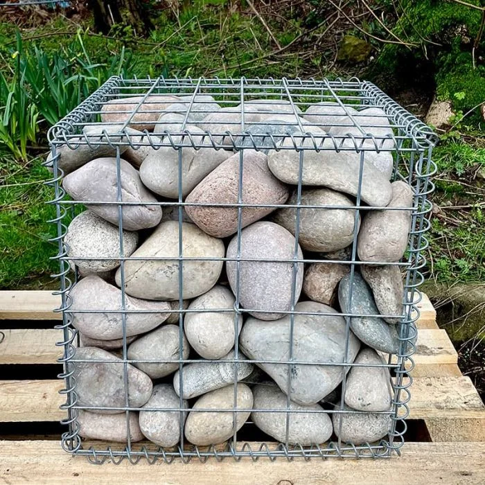 Xianteng OEM Galvanized Metal Iron Wire Gabion Box Decorative Welded Stone  Gabion Basket with Spiral Connection Bar