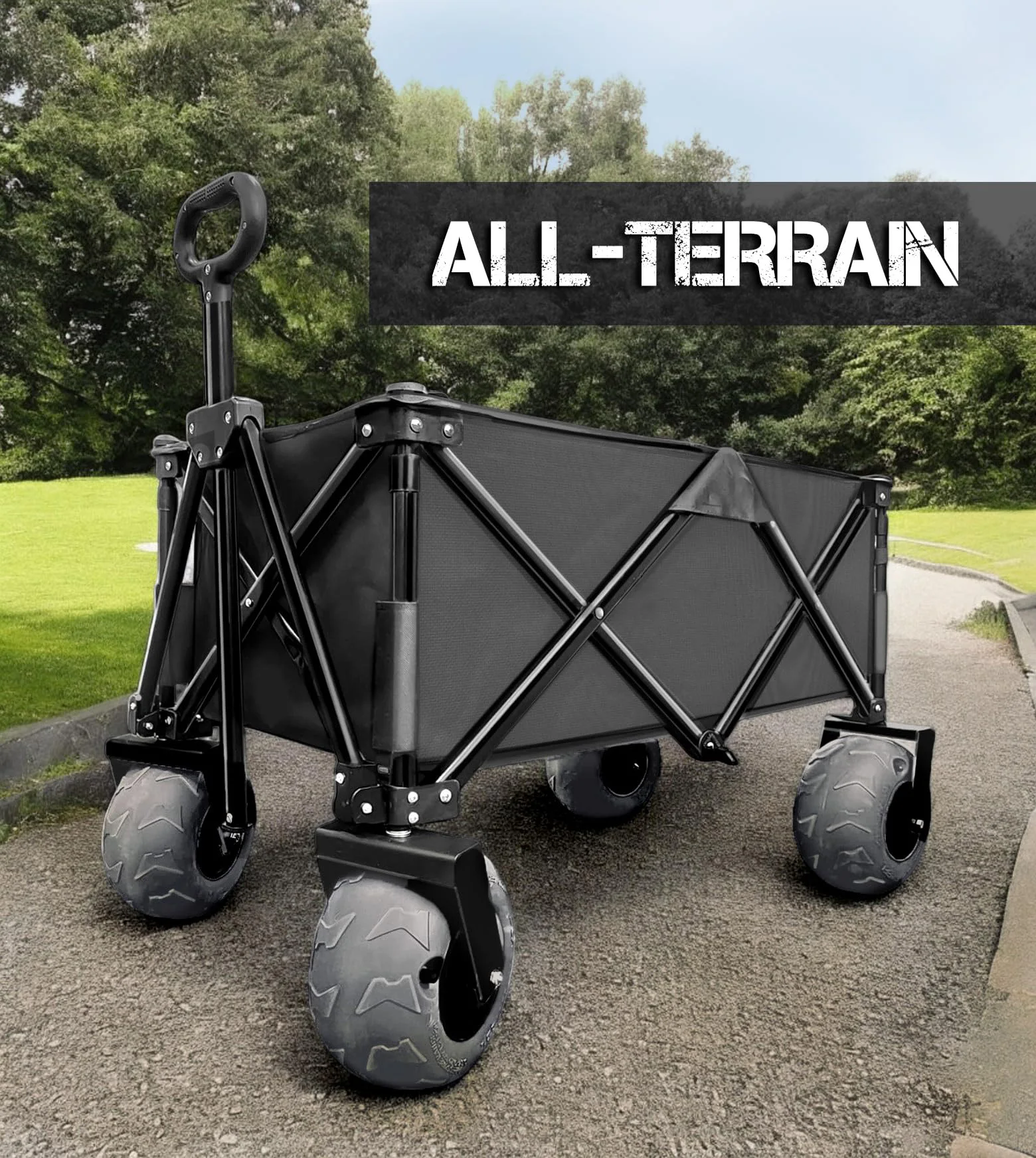 Balloon Wheel Folding utility Garden Trolley Wagon Outdoor Foldable Camping Beach Cart for Sand