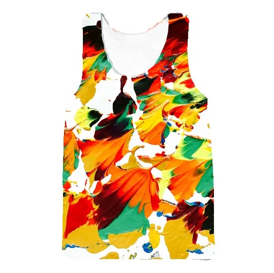 
Custom 100% Polyester Quick Dry Fabric Sublimated Blank Singlet Custom Mens Singlet 