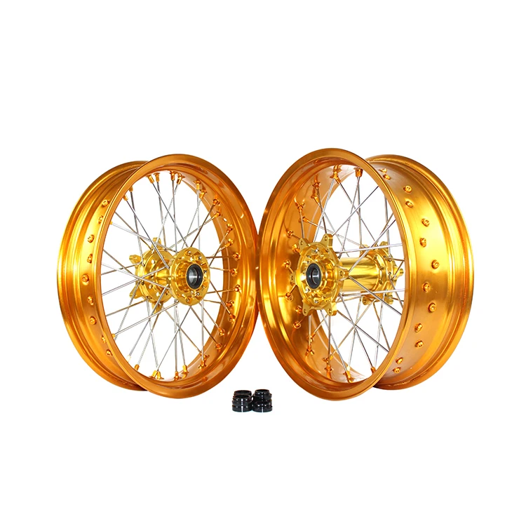 Motorcycle accessories 17 Inch spoked super motard wheels for yz450f
