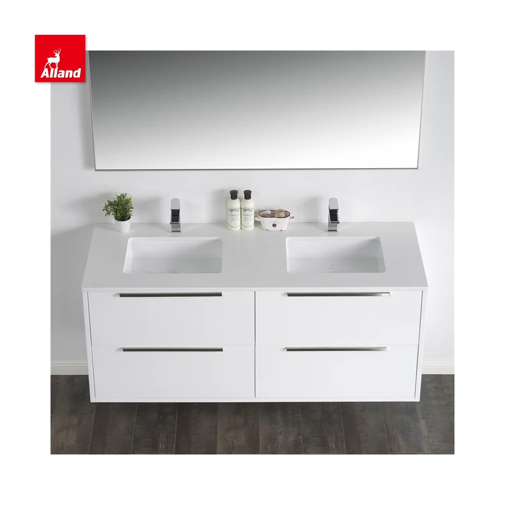 Allandcabinets European Style Lacquer Wall Mounted Washroom Bathroom Furniture Sets in China