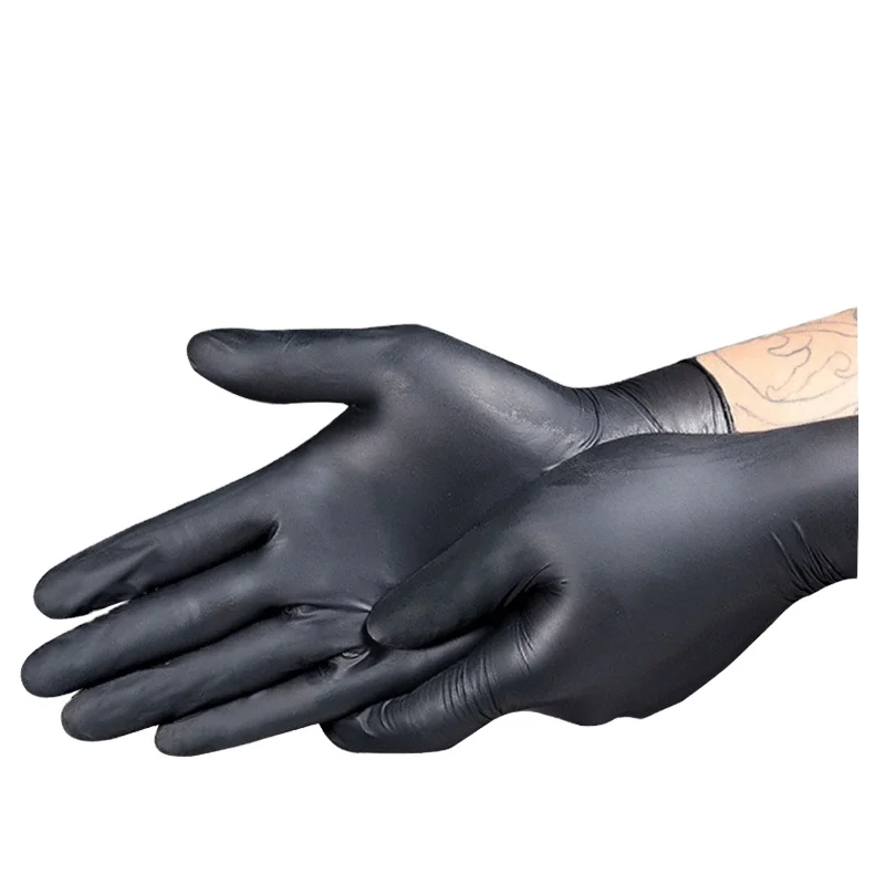 Wholesale Manufacturers Medical Glove Disposable Powder Free Food Grade PVC Vinyl Latex Blue Black  nitrile gloves 100 pcs box