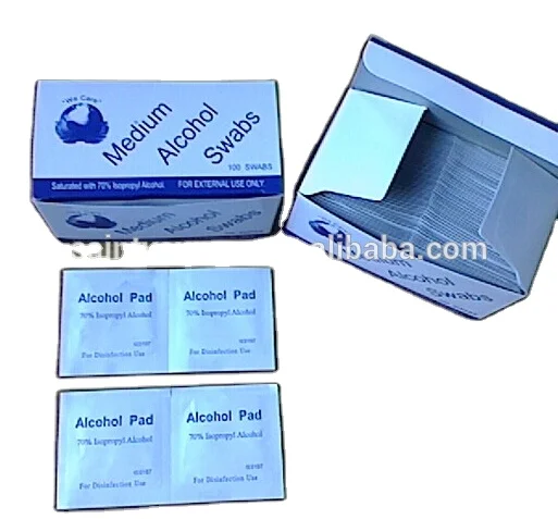 Non-woven pad 70% isopropyl preb pad swab