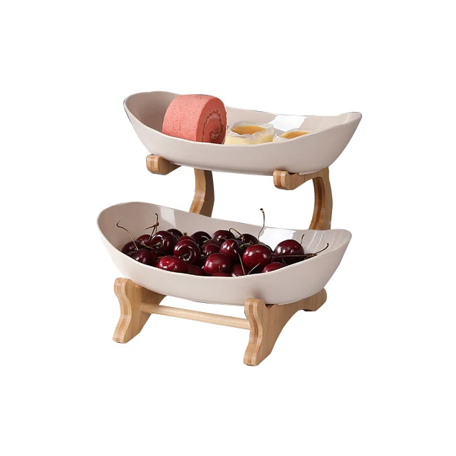 High Quality Plastic fruit tray dessert candy tray living room household 3-layer snack dried fruit tray rack storage holder