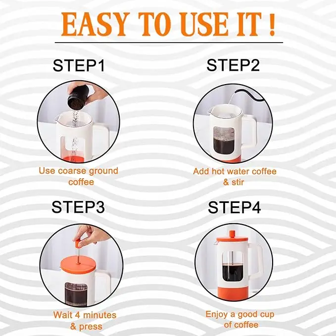 New French press pot household French filter press pot glass tea maker hand pressure filter cup brewing cold brew coffee pot