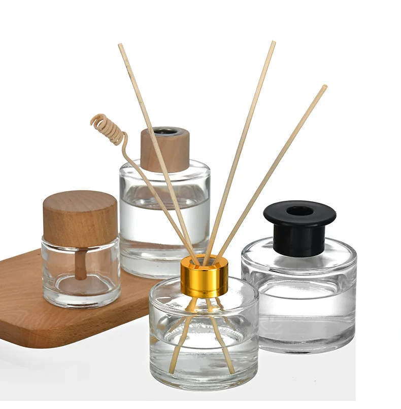 wholesale uk 200ml 100ml 50ml  empty essential oil  glass reed diffuser bottles with sticks
