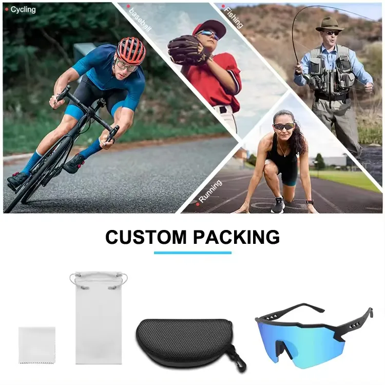 New Arrival oversized PC/TR frame UV400 outdoor sunglasses sport glasses for men