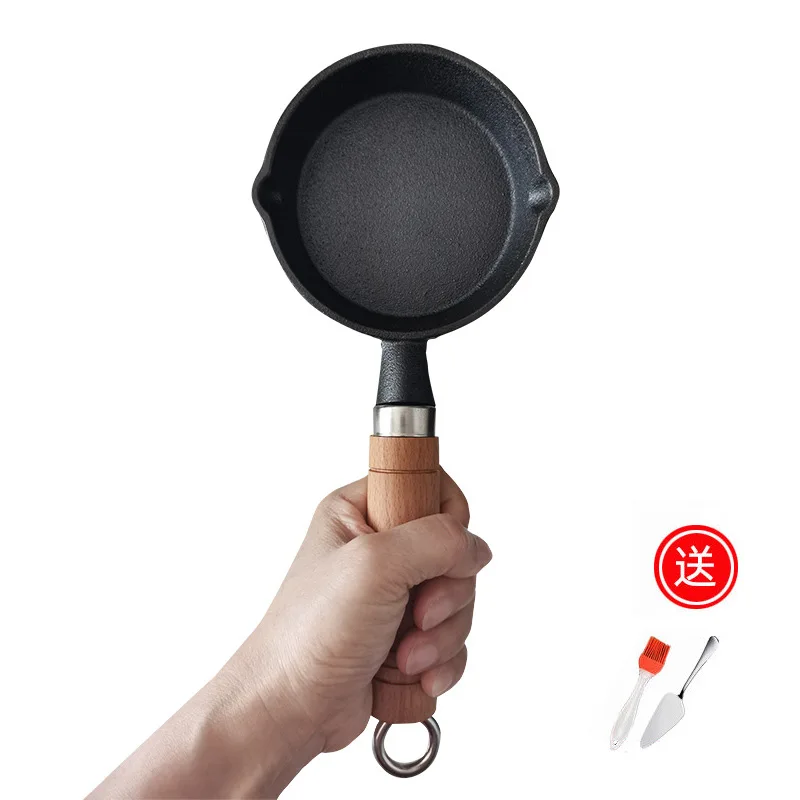 Wholesale mini cast iron pot mini cast iron hot oil small pot kitchen household small iron pan cookware Mini Frying Pan