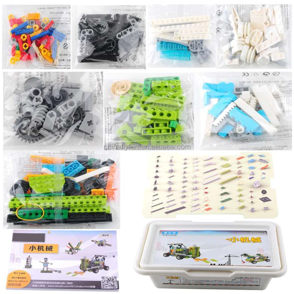 DIYmall 237Pcs Power Function Parts Educational Robotics Construction Technical Building Blocks For Wedo 9686 STEAM Brick Toy