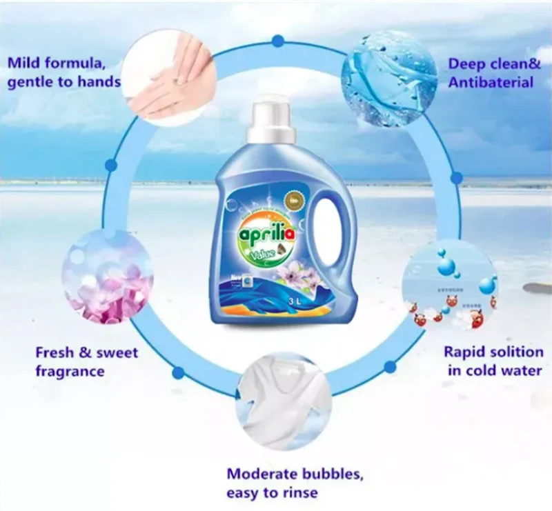 Wholesale Fast Dissolving Liquid Soap Laundry Detergent Strong Stong Washing Liquid Detergent