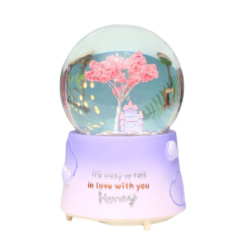 New Dreamlike Unicorn Crystal Ball Snowflake Colorful Light Music Box Birthday Gift For Friends Promotion Gift Wholesale.3