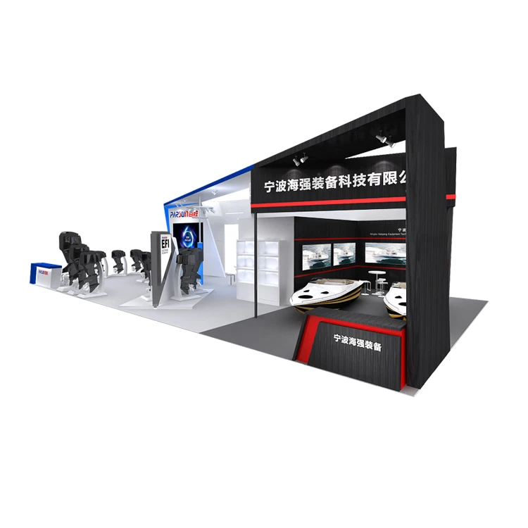 Izexpo TradeShow Booth 30min Easy Build 10X20 Fashion Design Exhibition Booth Custom Led Backdrop Display Stand Exhibition Booth