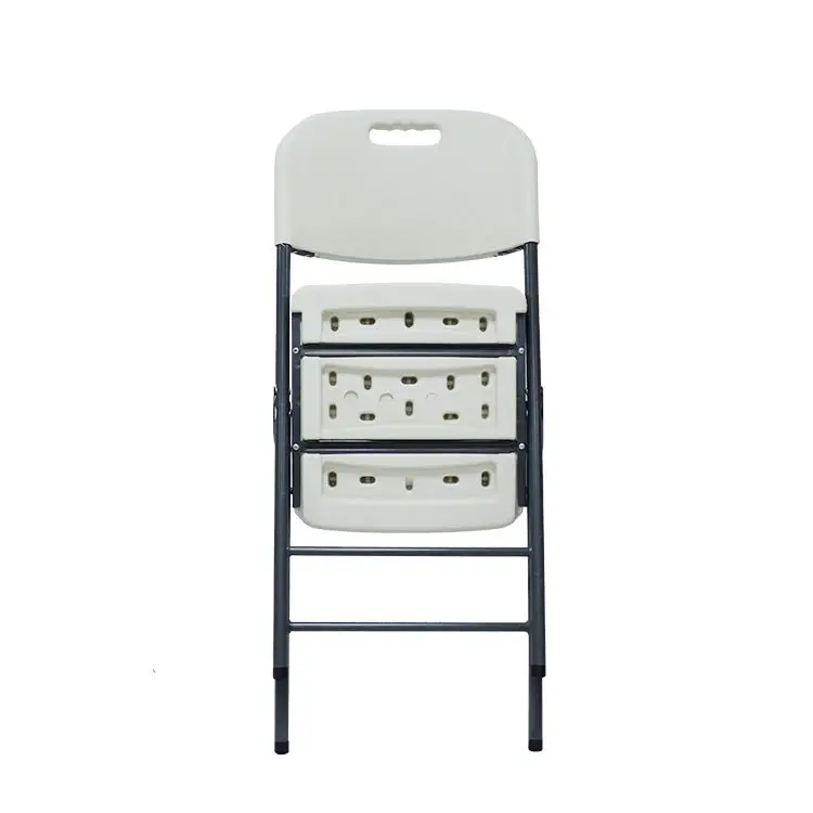 Chaise Sillas Plasticas Sedia Da Campeggio HDPE Panel 5 cm 4.5KG White Event Party Folding Camping Plastic Garden Beach Chairs