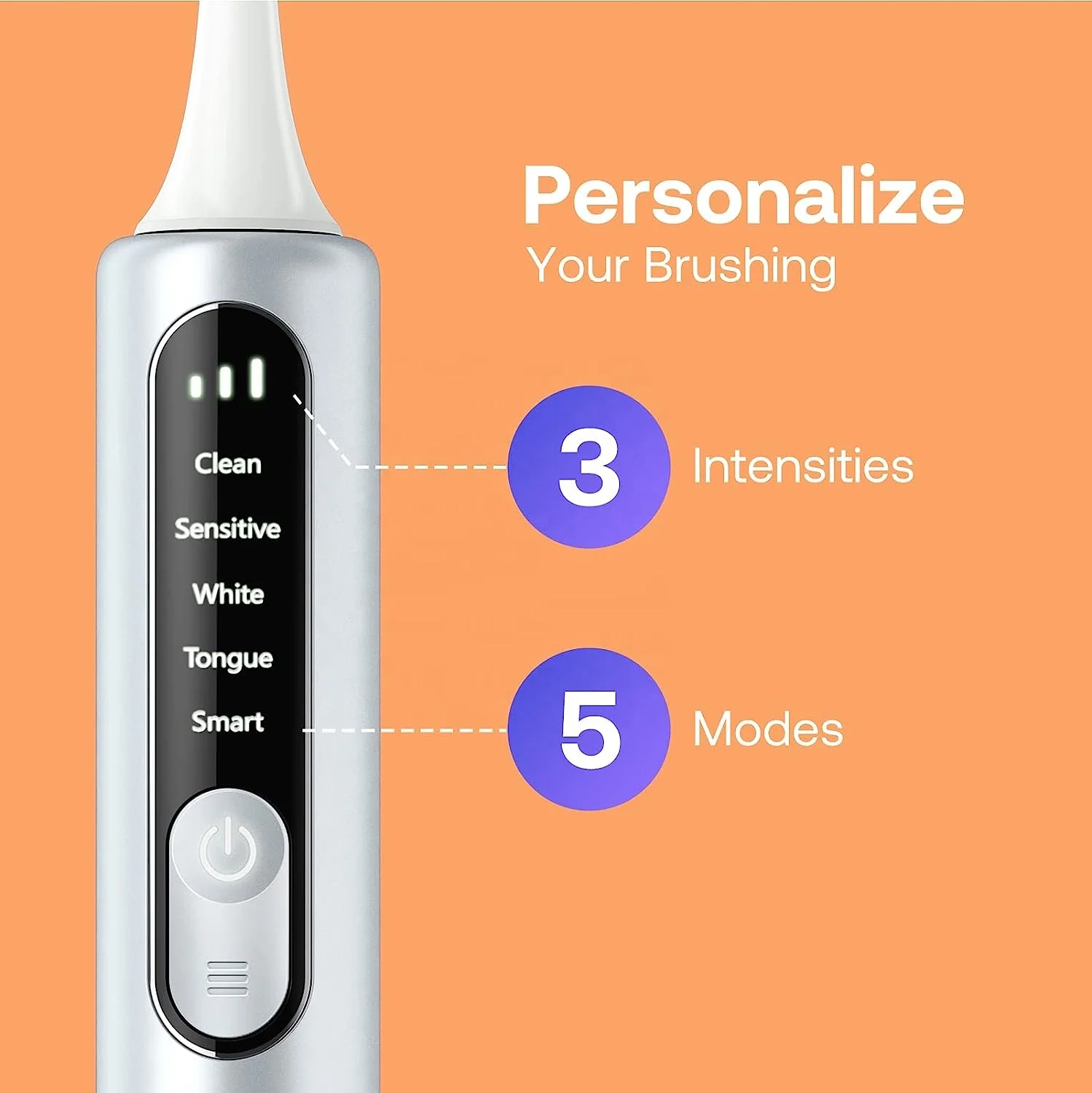 Bitvae S3 Rechargeable Electric Power Toothbrush with Pressure Sensor