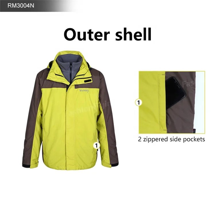 3 в 1 приталенная парка, ветрозащитная лыжная куртка, Мужская зимняя куртка, ветровка на заказ