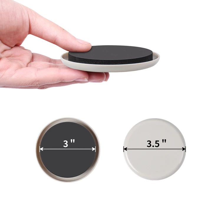 New Design Wholesale Plastic Tray Disc Durable Easy Moving Reusable Heavy Furniture Sliders 16Pcs