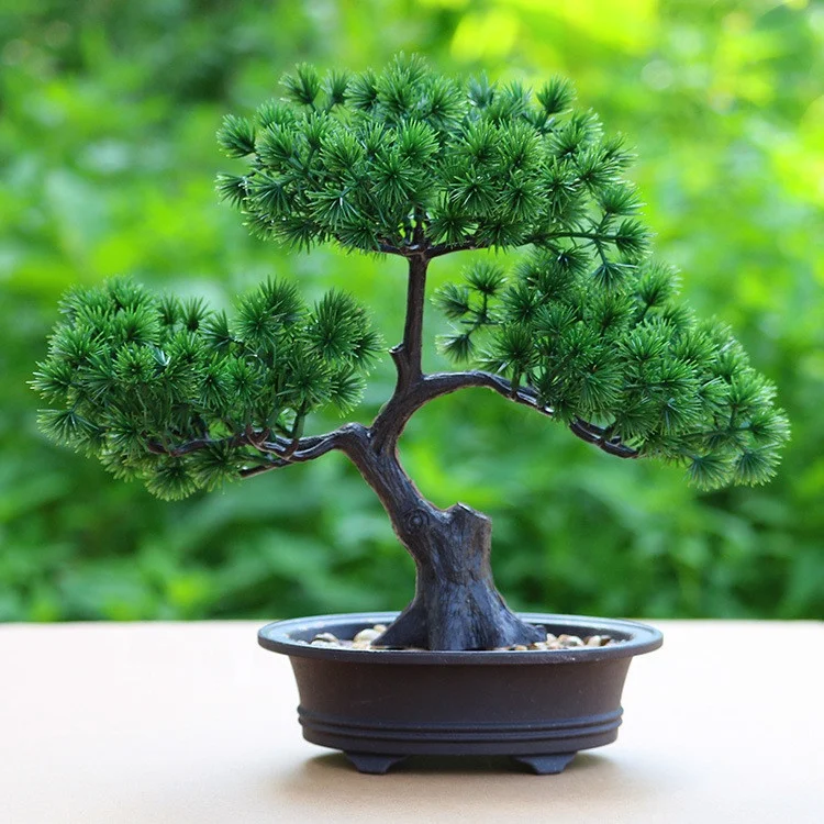 V-3283 Hot Seller Artificial Bonsai Tree Plants With Vase For Table Decoration