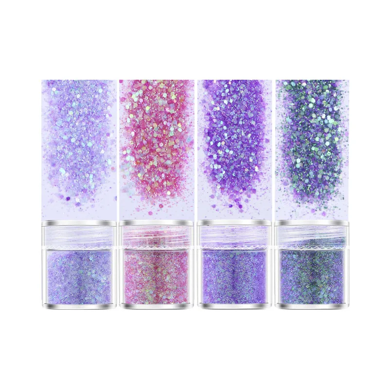 Wholesale Nail  Glitter Sequins Holographic Glitters Shifting Colors Glitter Sets