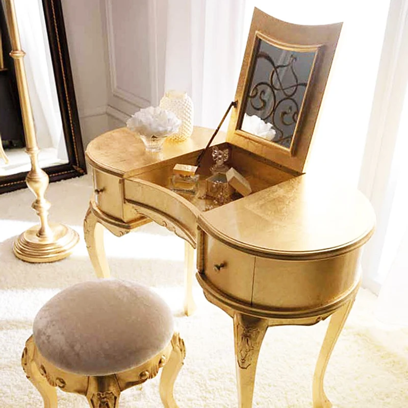 Новое поступление, французский деревенский стиль, полностью ручная резьба, золотой цветочный комод