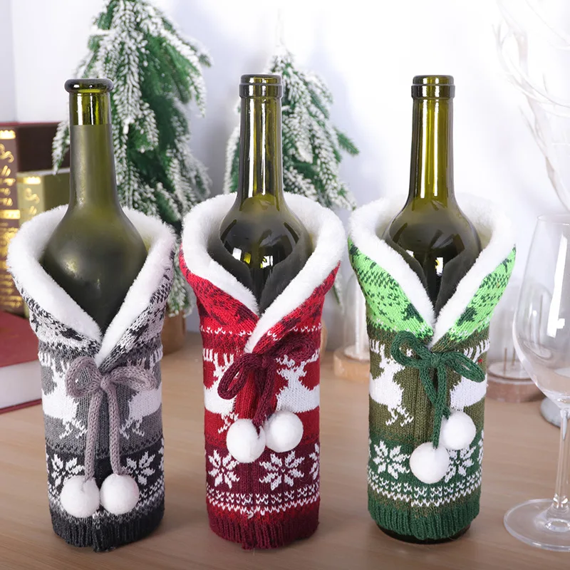 2022 Christmas Santa Supplies Ornaments Home Decoration Christmas Decorations Wine Bottle Sweater Cover