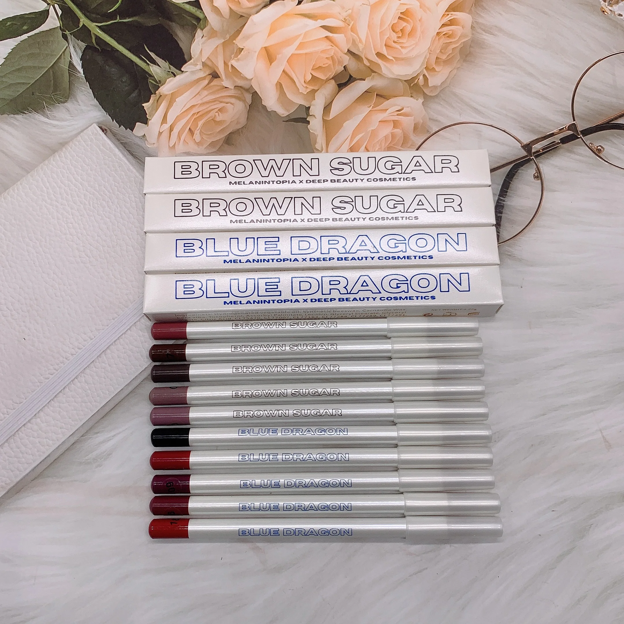 High pigment 21 Color Vegan Creamy Lip Liner Custom Logo Lipliner