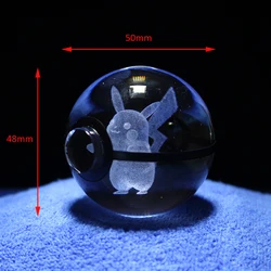 Dropship 2 inch Crystal Glass ball Pokemon Go Game Fans gifts