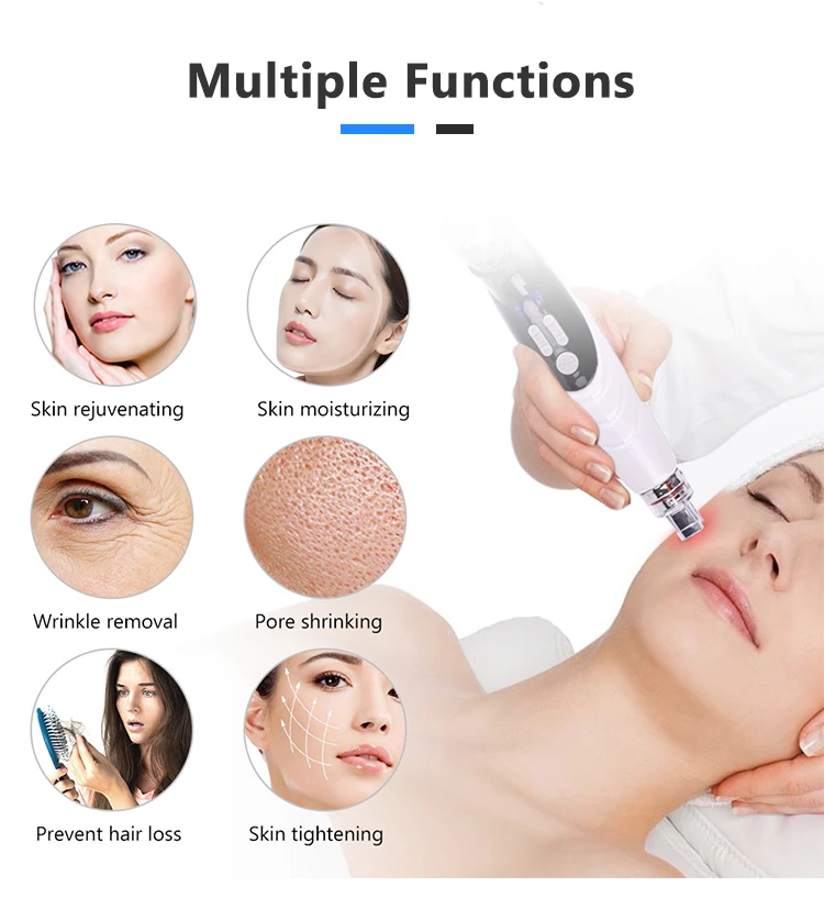 Needless Face Skin Needle-Free Hair Meso Acne Ems Rf Injector No-Needle  Injection Device Mesoterapia Machine Mesotherapy Gun