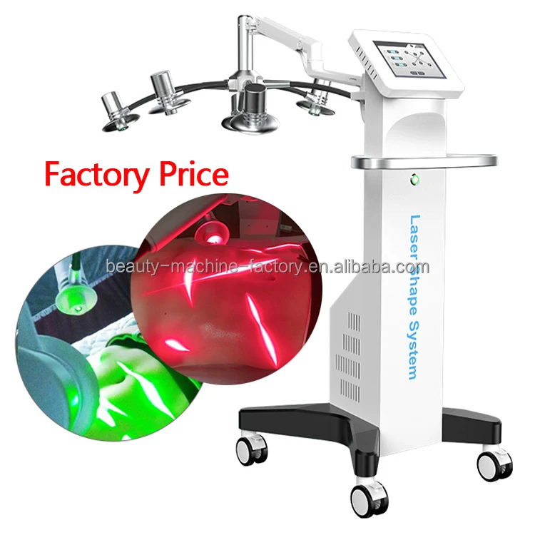Non-invasive  6D Lipo Laser 635nm 532nm Weight Loss Green Light Therapy cryo cold Laser Body Shape Slimming System Machine
