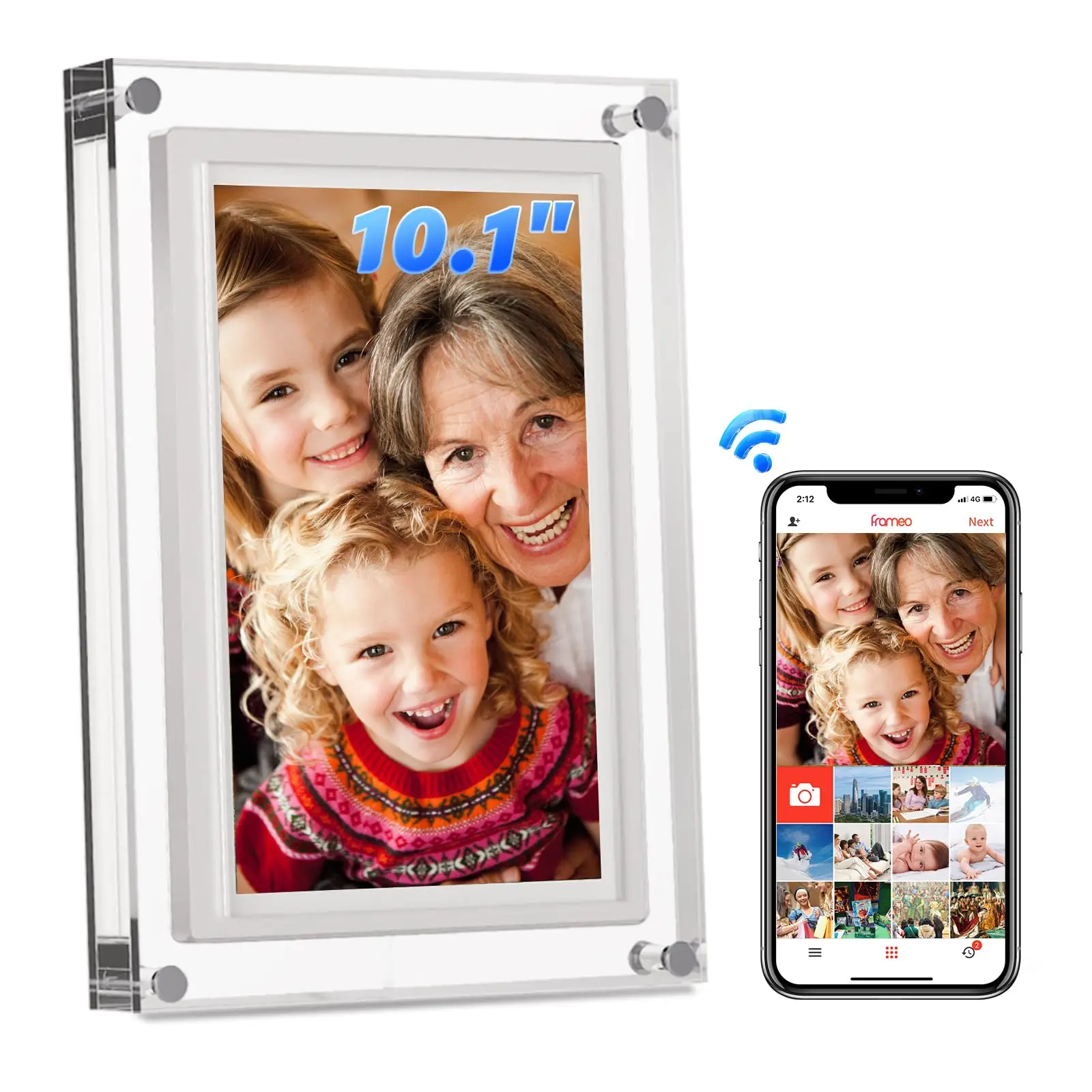 Factory Wholesale Customized 11' WiFi Digital Video Photo Frame With Motion Video And Photo Clear Acrylic Digital Photo Frame