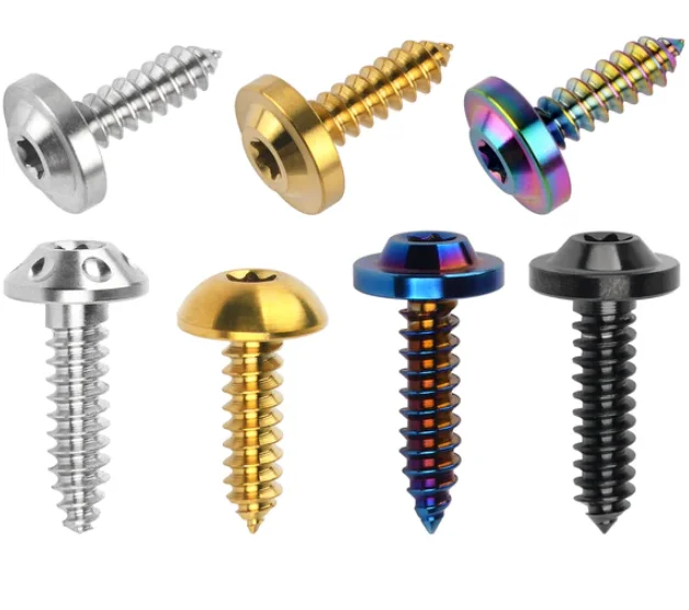 Custom Made Ti Torx socket head self-tapping bolt GR5 titanium screw for motorcycle