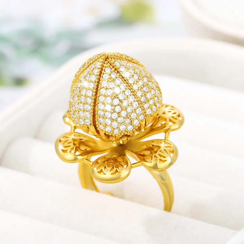  Полые Открытые и закрытые кольца для женщин 2020 Bijoux Femme цветущее цветочное кольцо ювелирные изделия оптом