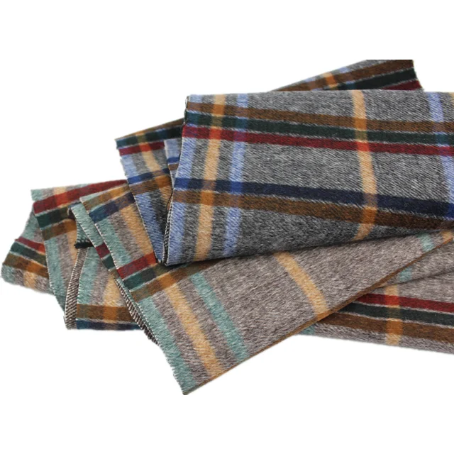 
Oversized Plaid twill high quality Italian wool blend fabric, used for coats, windbreaker jackets, suits and blankets 