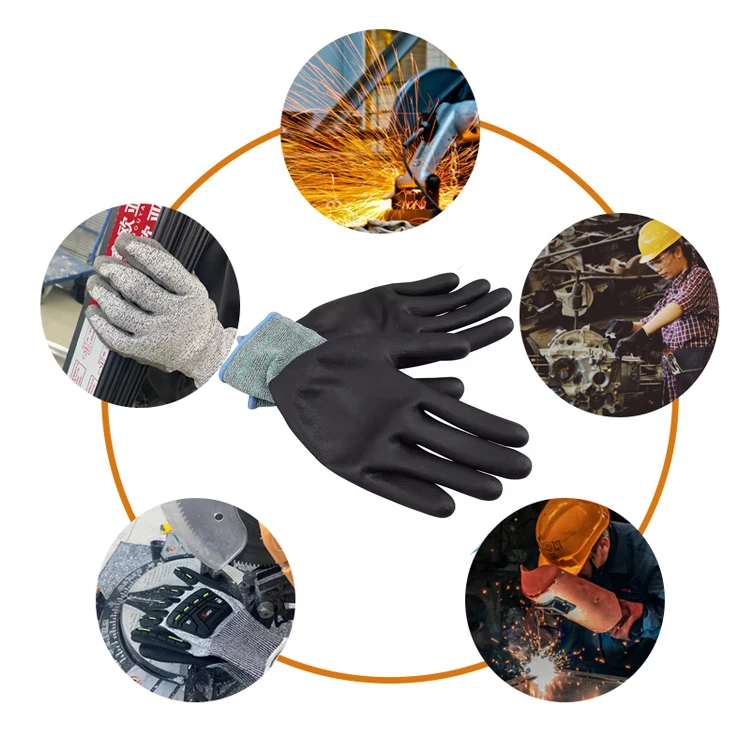 SunnyHope factory wholesale general use nitrile foam gloves  Industrial Construction Hand Protection Men Grip Foam Coated Gloves