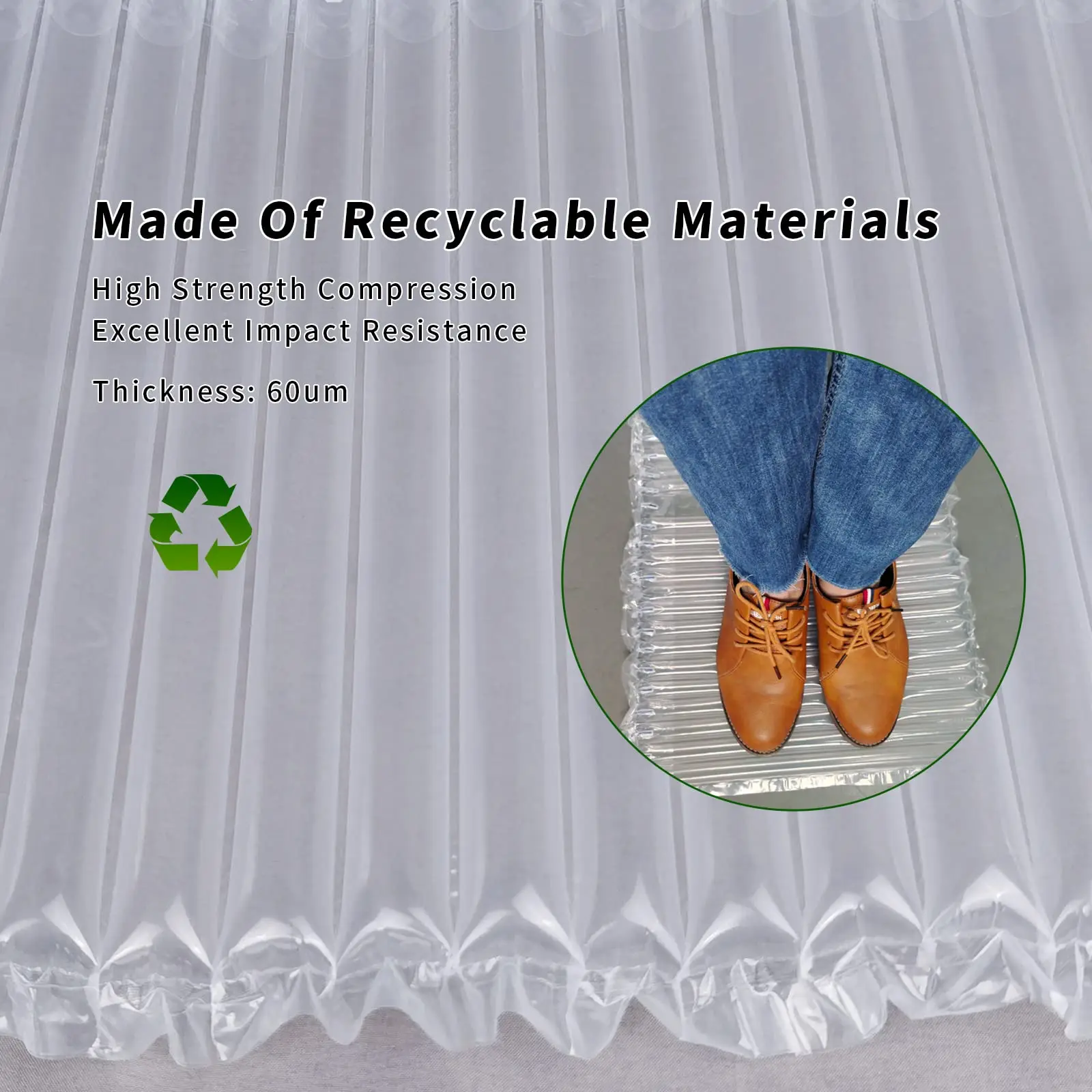 Secured Inflatable Packs Made of Durable Films Air Bag Air Bubble Bottle Protector