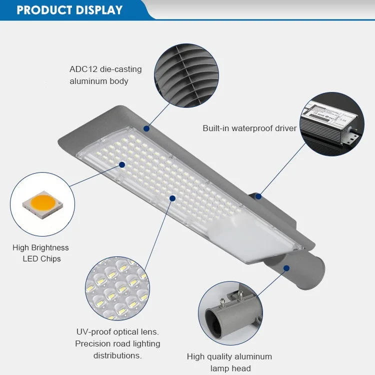 China Best Selling Highway Outdoor Water Proof Ip65 Smd Chip Aluminum 30w 50w 100w 150w 200w Outside Led Street Lighting