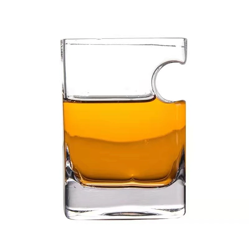 Whiskey Glasses     Crysta Square  Bottoml  Tasting Drinking Glass