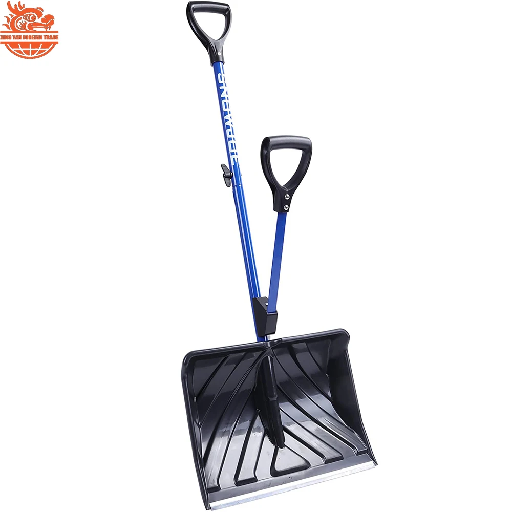 Snow removal shovel with spring-assisted handle is more convenient and labor-saving, and improves efficiency,18-Inch