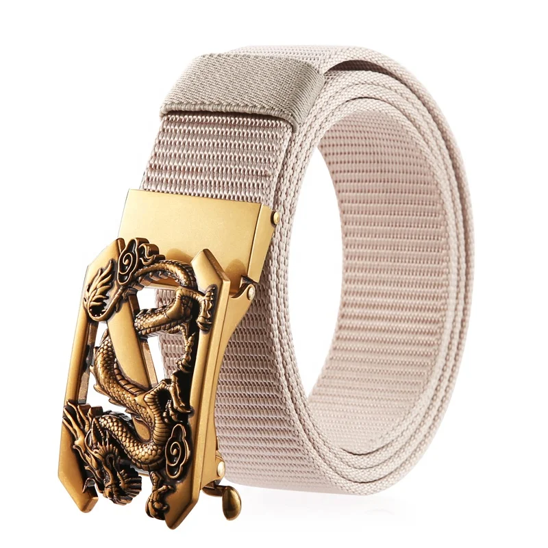 
193503 DaPai 2021 New Braided Strap Belt Adjustable Automatic Alloy Buckle Nylon Men Belt 
