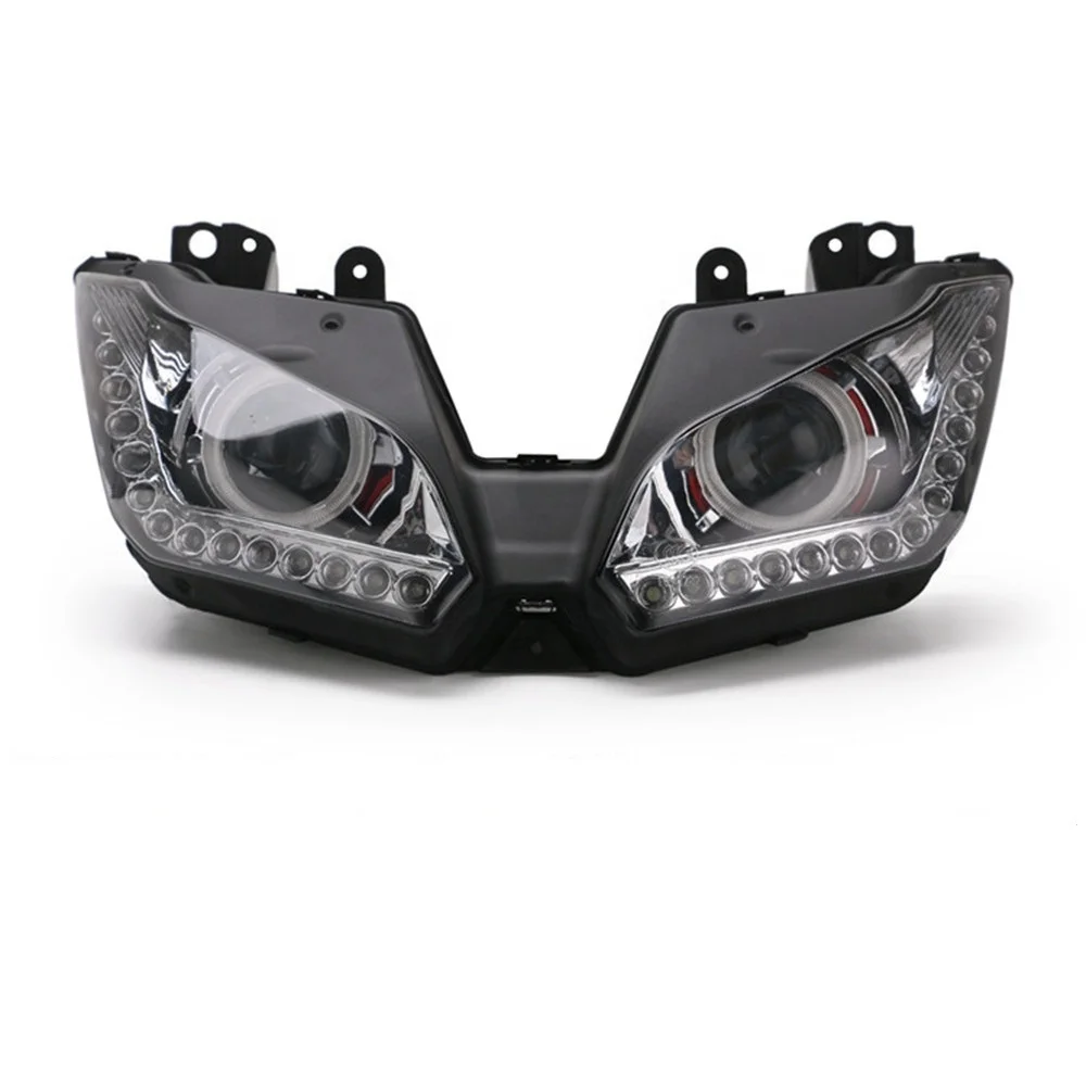 Motorcycle Accessories Angel Eye LED Headlight Assembly for Kawasaki NINJA 250 300 ZX6R ZX6R 13-16