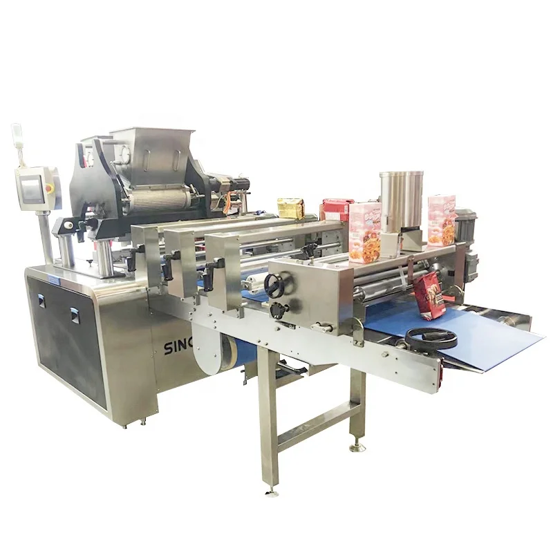 Automatic High Capacity Biscuit Cookie Sandwiching Packing Machine Bakery Machinery  production line